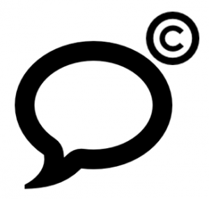 Speech Bubble with Copyright Sign